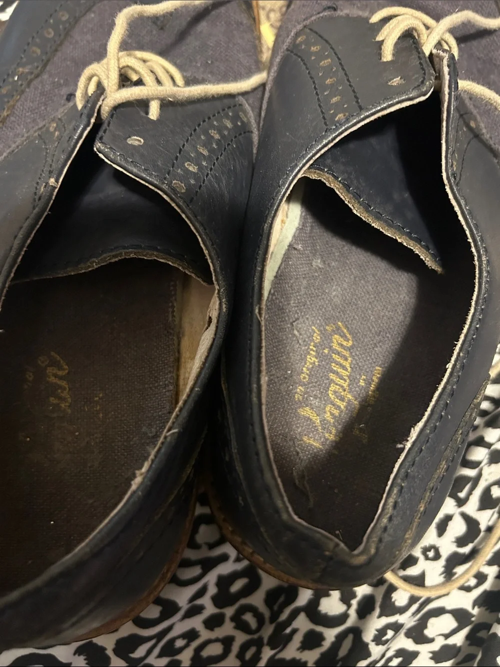 Original Penguin Navy and Tan Wingtip Oxfords